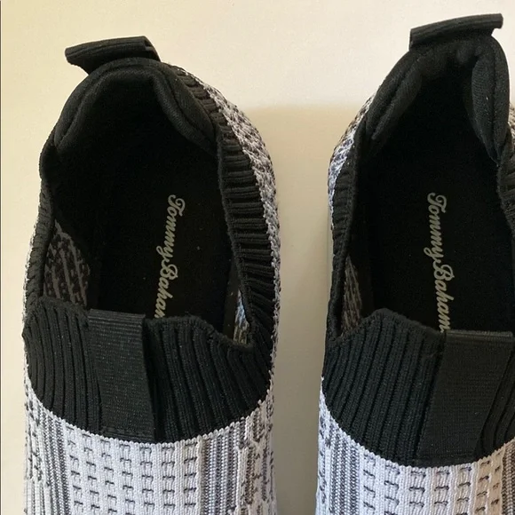 NWOT Tommy Bahama Black and Gray Slip-On Shoes - Picture 2 of 5